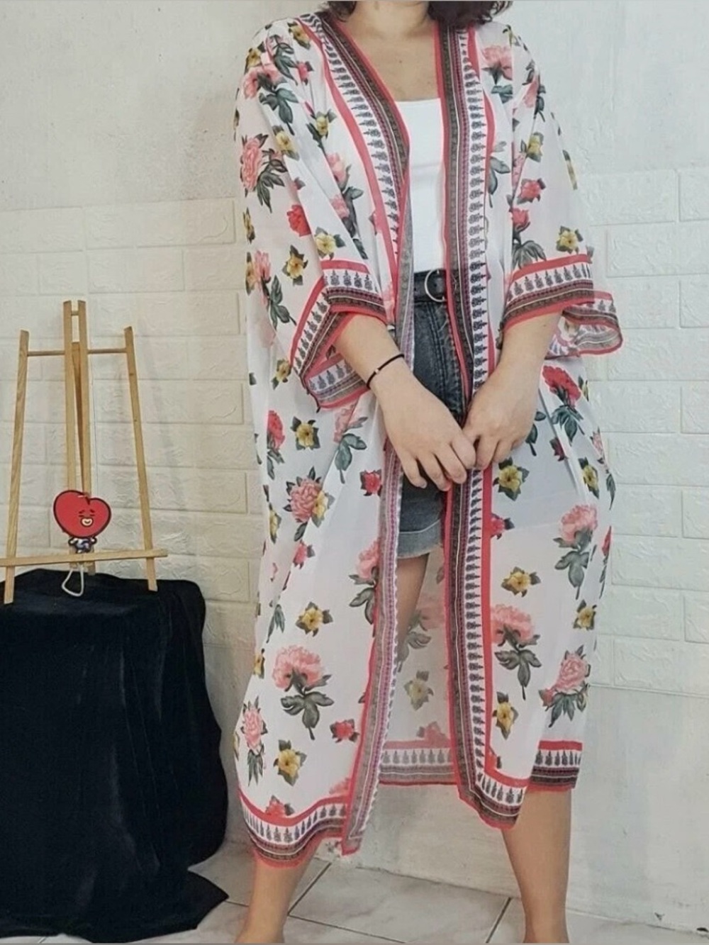 H&M Loves Coachella Collection Kimono Duster size Large Boho Chic  Festival - Picture 13 of 16